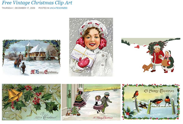 Free Vintage Christmas Clip Art